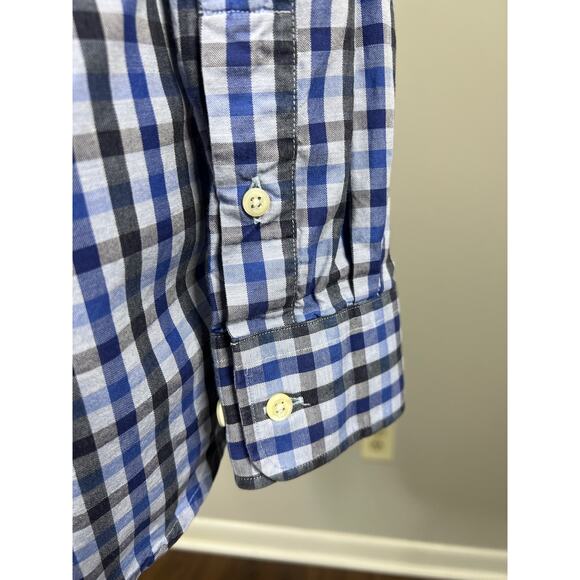 Gitman Bros Made in USA Blue Check Shirt L/S size Medium - Picture 5 of 8